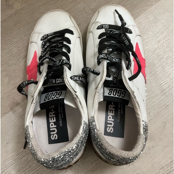Golden Goose Superstar Leather sneaker with glitter and leopard print heel - Picture 11 of 11